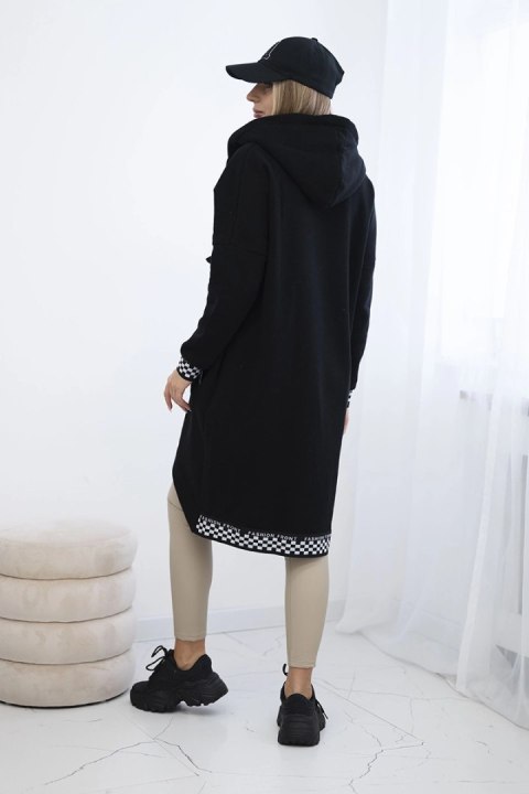 Bluza na suwak z kapturem czarna Bluza na suwak z kapturem czarna