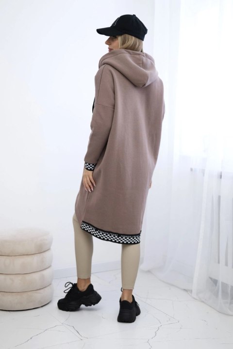 Bluza na suwak z kapturem mocca Bluza na suwak z kapturem mocca
