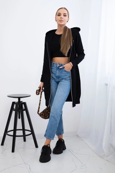 Bluza sukienkowa z kapturem czarna Bluza sukienkowa z kapturem czarna