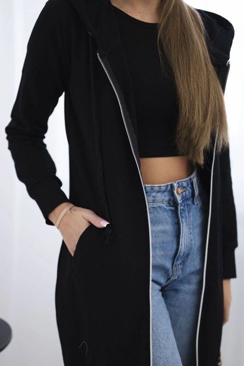 Bluza sukienkowa z kapturem czarna Bluza sukienkowa z kapturem czarna
