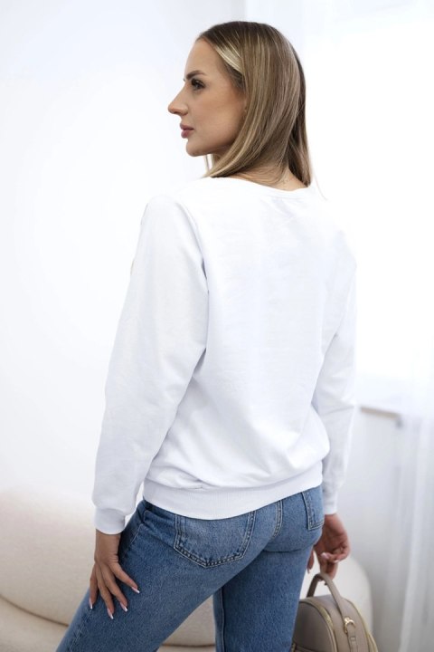 Bluza z nadrukiem biała Bluza z nadrukiem biała
