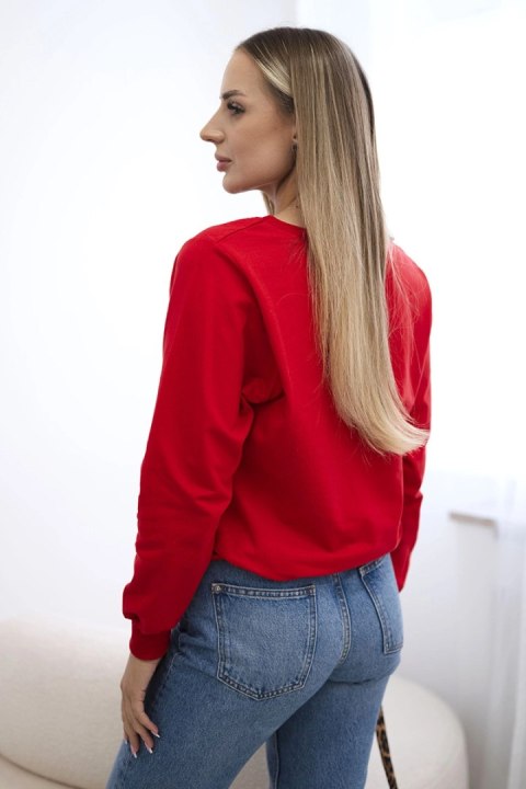 Bluza z nadrukiem czerwona Bluza z nadrukiem czerwona