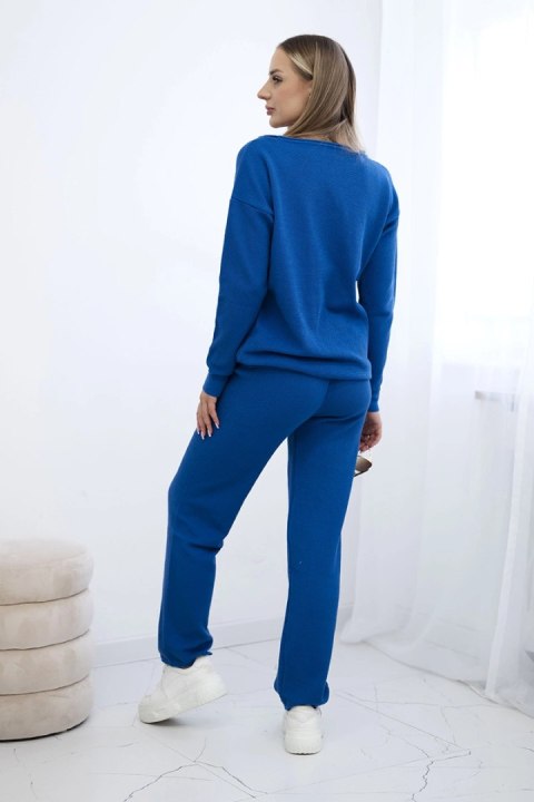 Komplet sweterkowy Bluza + Spodnie chabrowy Komplet sweterkowy Bluza + Spodnie chabrowy