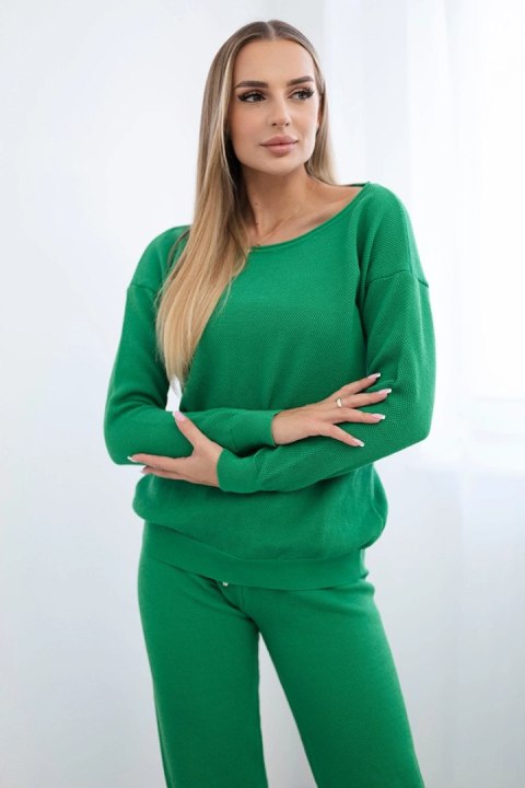 Komplet sweterkowy Bluza + Spodnie zielony Komplet sweterkowy Bluza + Spodnie zielony