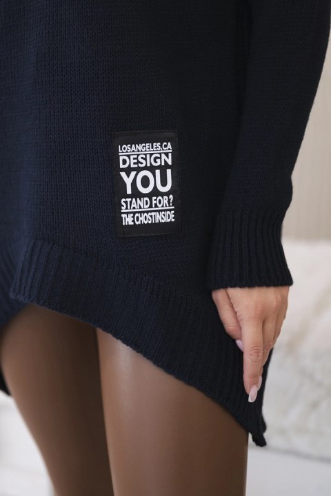 Sweter z golfem granatowy Sweter z golfem granatowy