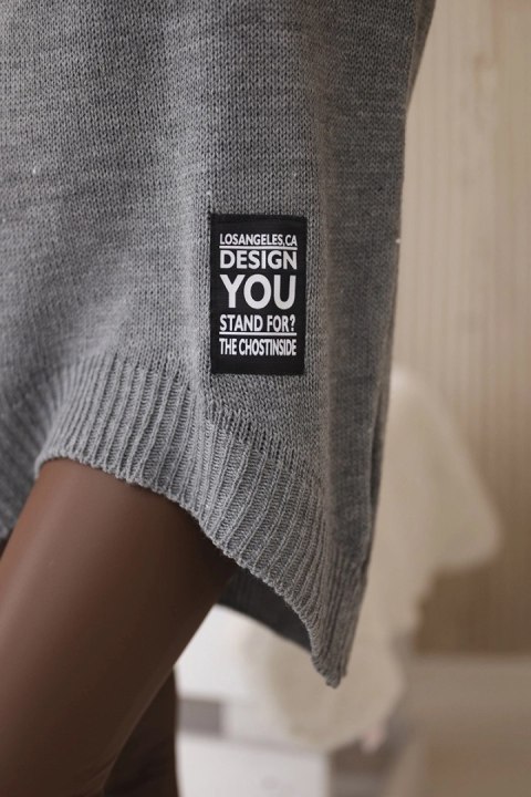 Sweter z golfem szary Sweter z golfem szary