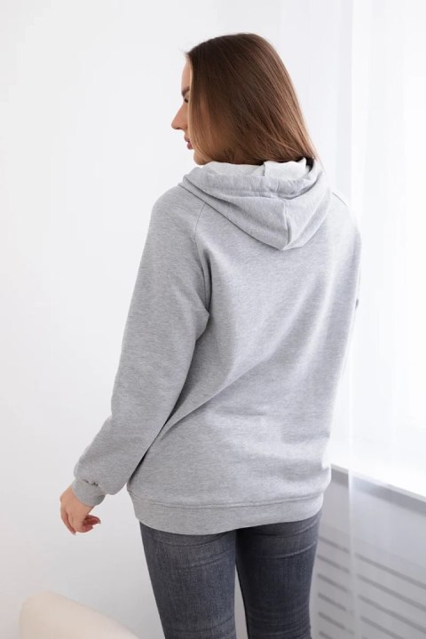 Bluza bawełniana z kapturem szara Bluza bawełniana z kapturem szara
