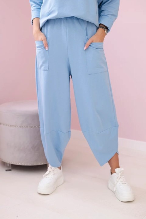 Komplet bawełniany bluza + spodnie niebieski Komplet bawełniany bluza + spodnie niebieski
