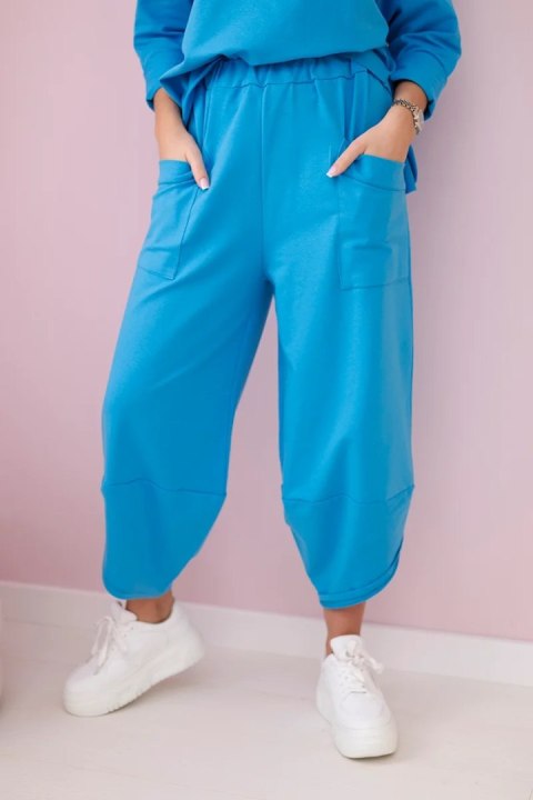 Komplet bawełniany bluza + spodnie turkusowy Komplet bawełniany bluza + spodnie turkusowy