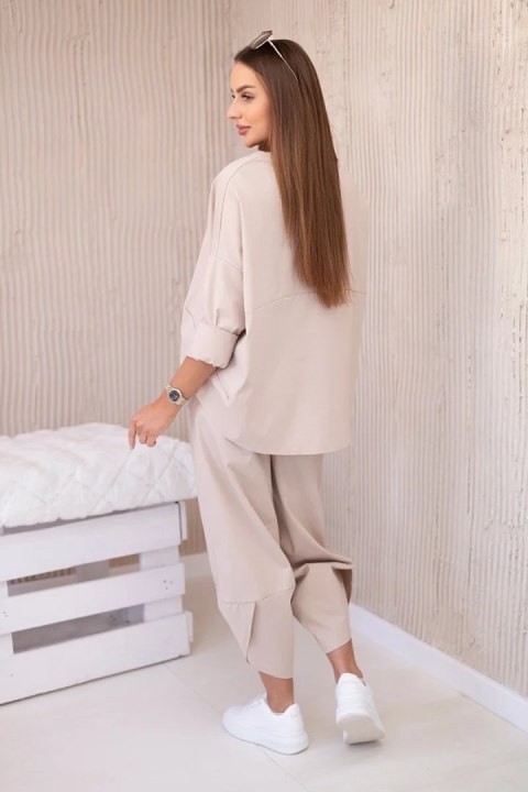Komplet new punto bluza + spodnie beżowy Komplet new punto bluza + spodnie beżowy