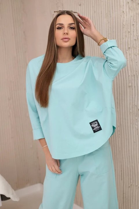 Komplet new punto bluza + spodnie miętowy Komplet new punto bluza + spodnie miętowy