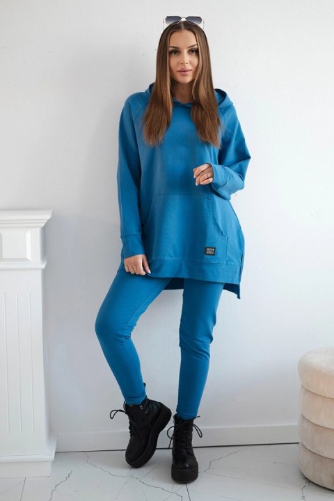 Komplet z bluzą z kapturem jasny jeansowy Komplet z bluzą z kapturem jasny jeansowy
