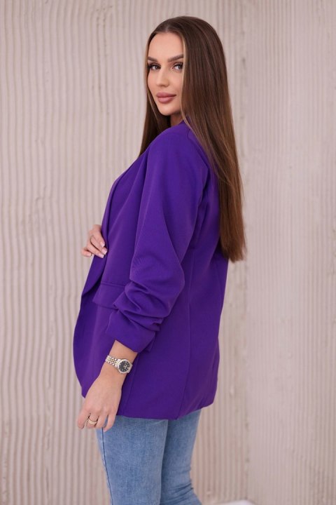 Marynarka z klapami elegancka ciemno fioletowa Marynarka z klapami elegancka ciemno fioletowa