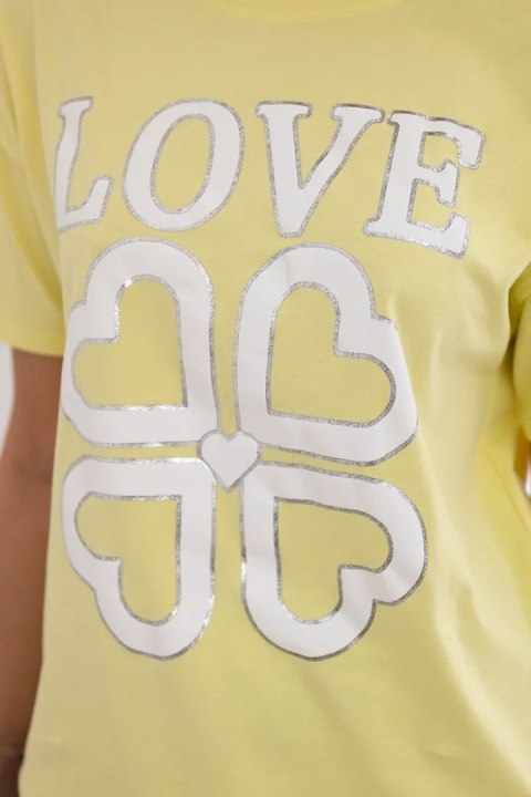 Bluzka bawełniana Love Heart żółta Bluzka bawełniana Love Heart żółta