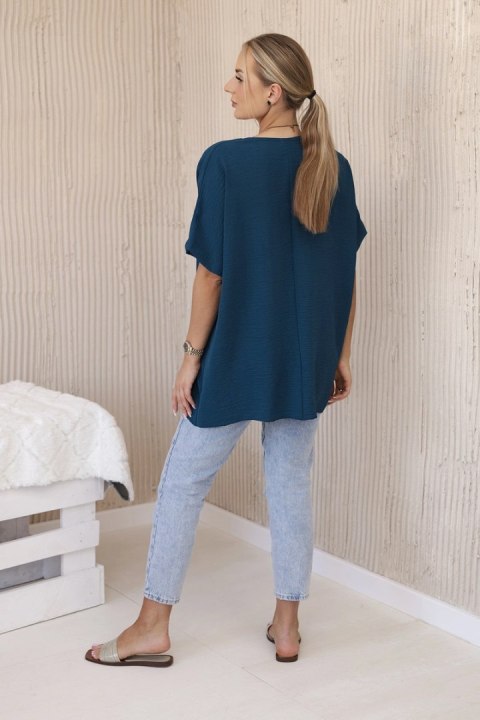 Bluzka oversize z wisiorkiem morska Bluzka oversize z wisiorkiem morska