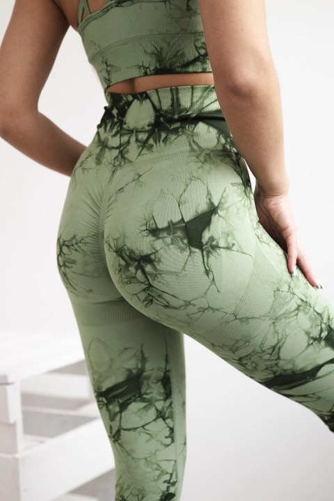 Komplet fitness top + legginsy push up ciemny miętowy Komplet fitness top + legginsy push up ciemny miętowy