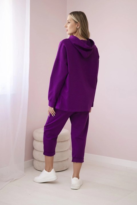 Komplet Punto Milano Winter bluza z kapturem + spodnie ciemny fioletowy Komplet Punto Milano Winter bluza z kapturem + spodnie ciemny fioletowy