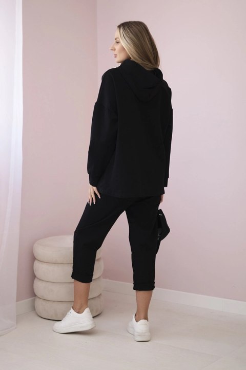 Komplet Punto Milano Winter bluza z kapturem + spodnie czarny Komplet Punto Milano Winter bluza z kapturem + spodnie czarny
