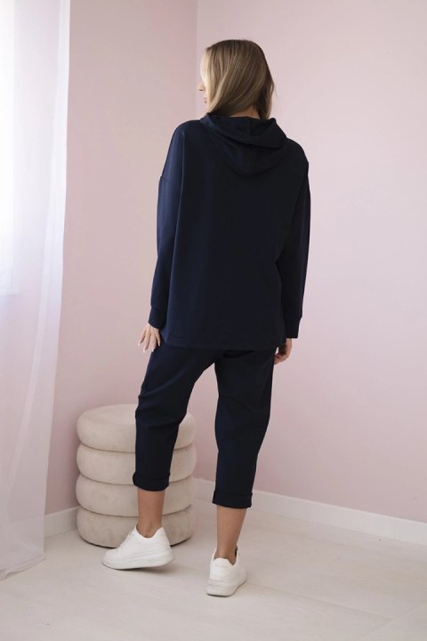 Komplet Punto Milano Winter bluza z kapturem + spodnie granatowy Komplet Punto Milano Winter bluza z kapturem + spodnie granatowy