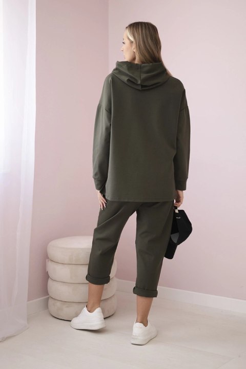 Komplet Punto Milano Winter bluza z kapturem + spodnie khaki Komplet Punto Milano Winter bluza z kapturem + spodnie khaki