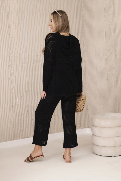Komplet ażurowy Rayon czarny Komplet ażurowy Rayon czarny