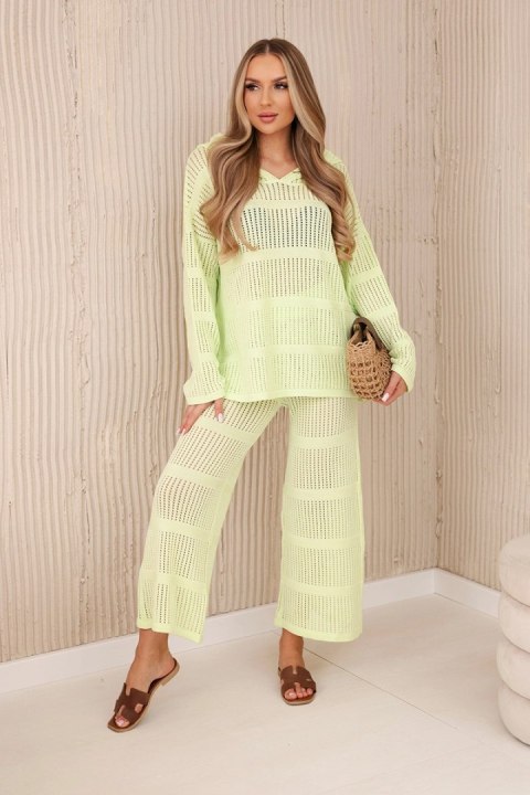 Komplet ażurowy Rayon pistacjowy Komplet ażurowy Rayon pistacjowy