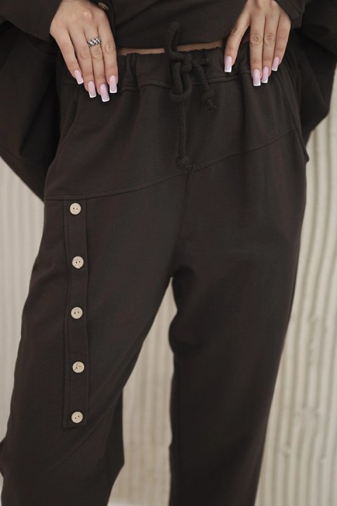 Komplet bawełniany oversize bluza + spodnie brązowy Komplet bawełniany oversize bluza + spodnie brązowy