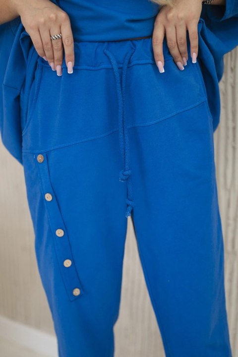 Komplet bawełniany oversize bluza + spodnie chabrowy Komplet bawełniany oversize bluza + spodnie chabrowy