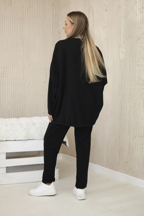 Komplet bawełniany oversize bluza + spodnie czarny Komplet bawełniany oversize bluza + spodnie czarny