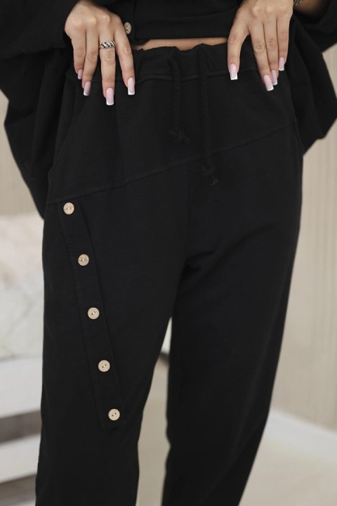 Komplet bawełniany oversize bluza + spodnie czarny Komplet bawełniany oversize bluza + spodnie czarny