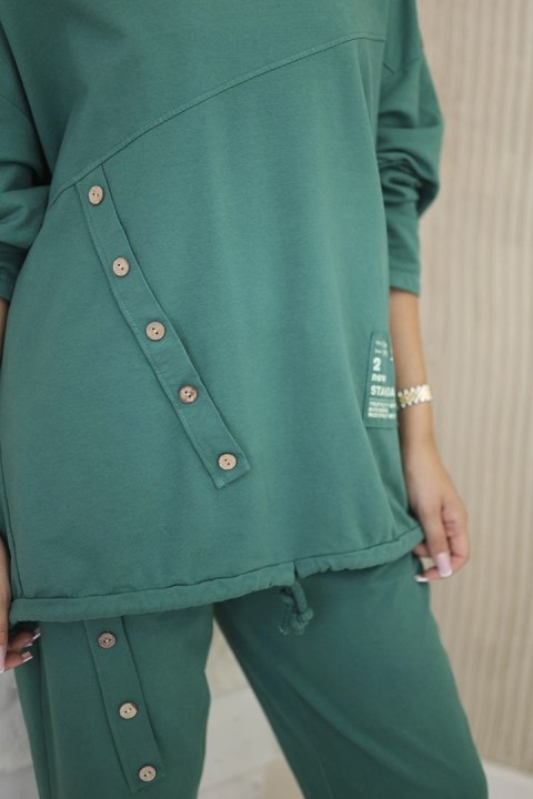 Komplet bawełniany oversize bluza + spodnie zielony Komplet bawełniany oversize bluza + spodnie zielony