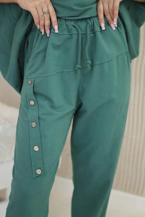 Komplet bawełniany oversize bluza + spodnie zielony Komplet bawełniany oversize bluza + spodnie zielony
