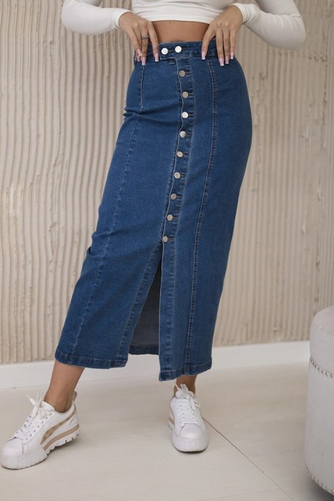 Spódnica długa z guzikami ciemny jeans Spódnica długa z guzikami ciemny jeans