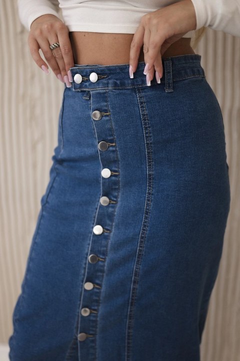Spódnica długa z guzikami ciemny jeans Spódnica długa z guzikami ciemny jeans