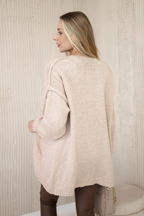 Sweter Kardigan z moherem pudrowy róż Sweter Kardigan z moherem pudrowy róż