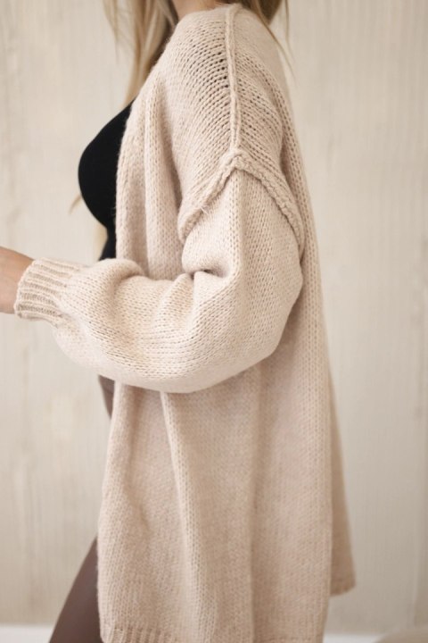 Sweter Kardigan z moherem pudrowy róż Sweter Kardigan z moherem pudrowy róż