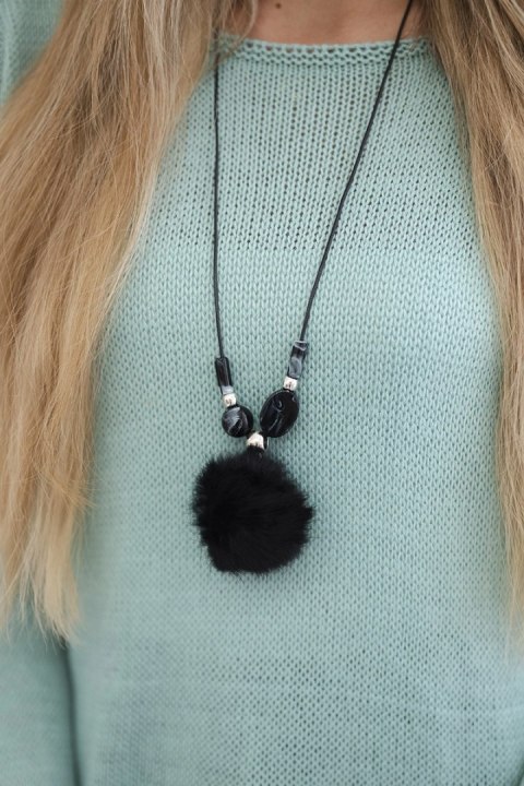 Sweter z naszyjnikiem miętowy Sweter z naszyjnikiem miętowy