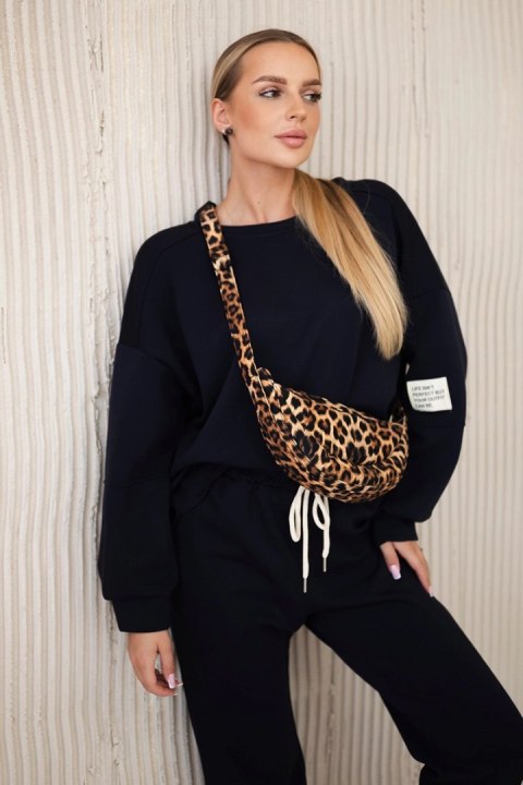 Komplet z wiskozy bluza + spodnie granatowy Komplet z wiskozy bluza + spodnie granatowy