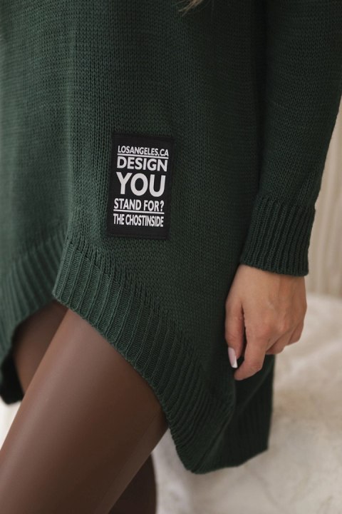 Sweter z golfem ciemny zielony Sweter z golfem ciemny zielony