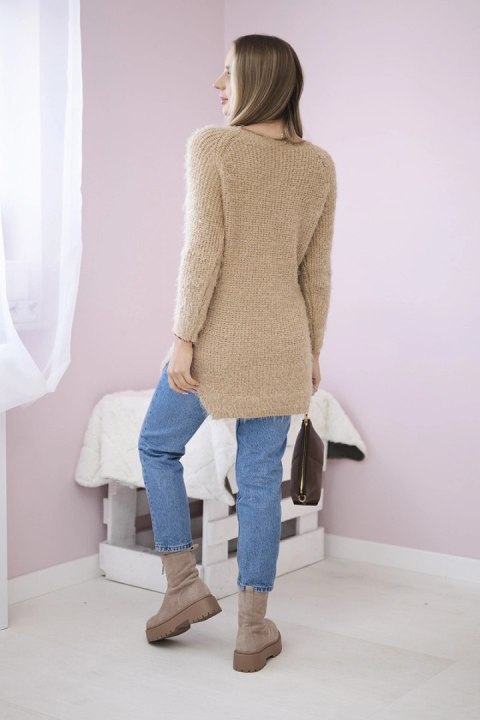 Sweter z włosem camelowy Sweter z włosem camelowy