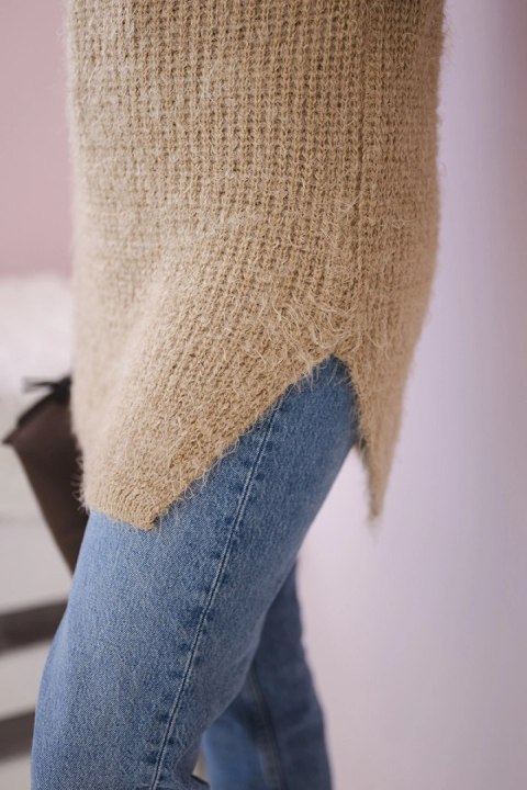 Sweter z włosem camelowy Sweter z włosem camelowy