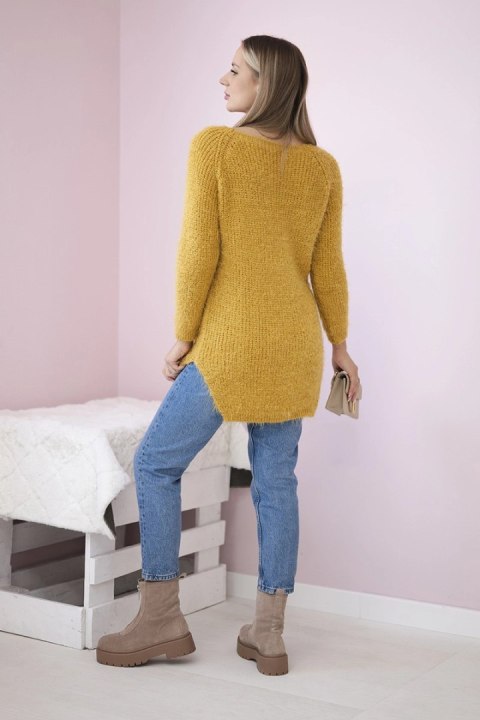 Sweter z włosem musztardowy Sweter z włosem musztardowy