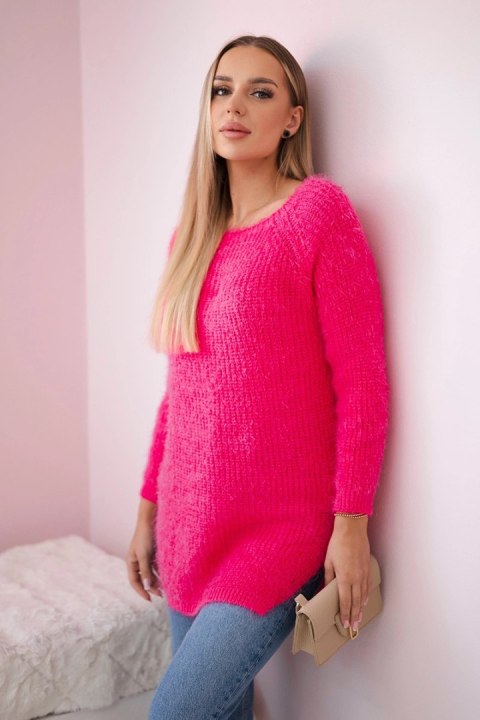 Sweter z włosem różowy neon Sweter z włosem różowy neon