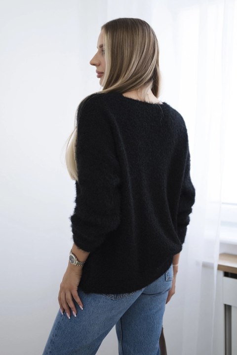 Sweter zapinany na guziki czarny Sweter zapinany na guziki czarny