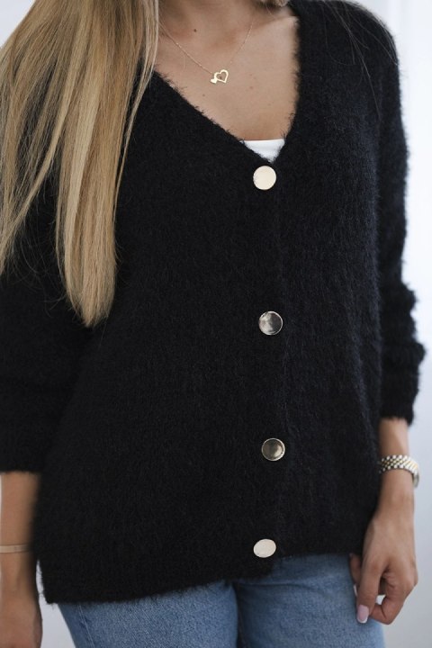 Sweter zapinany na guziki czarny Sweter zapinany na guziki czarny