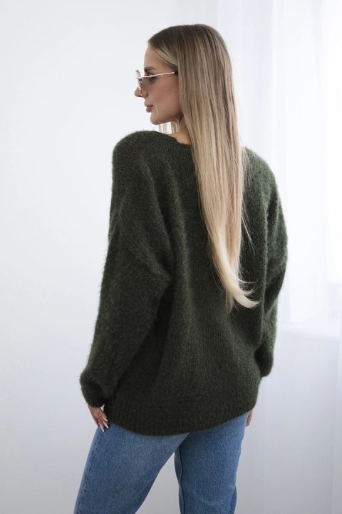 Sweter zapinany na guziki khaki Sweter zapinany na guziki khaki