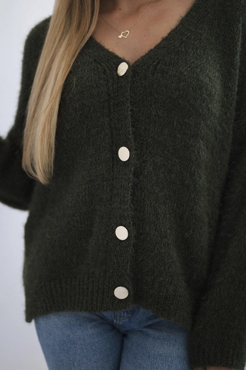 Sweter zapinany na guziki khaki Sweter zapinany na guziki khaki