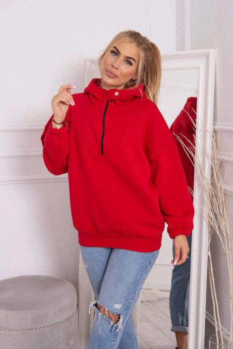 Bluza z kapturem czerwona
