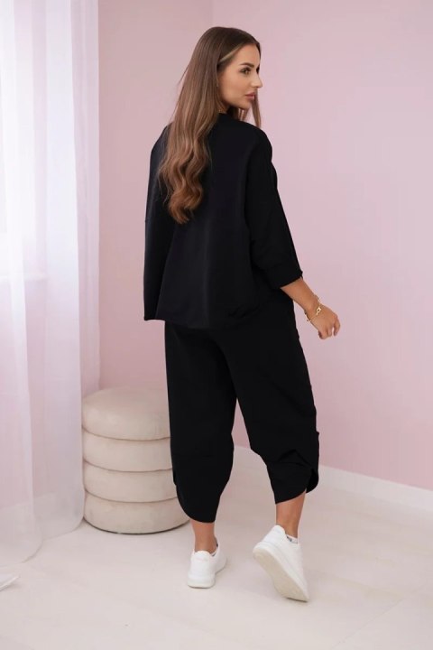 Komplet bawełniany bluza + spodnie czarny Komplet bawełniany bluza + spodnie czarny