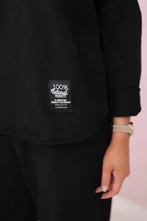 Komplet bawełniany bluza + spodnie czarny Komplet bawełniany bluza + spodnie czarny